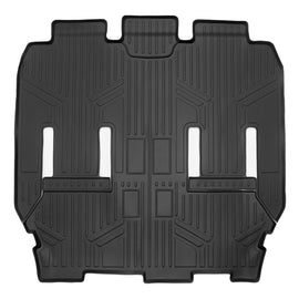 SMARTLINER Floor Mats 2nd/ 3rd Row Liner Black Compatible With 2017-2024 Pacifica 7 or 8 Passenger Model and 2020 Voyager (SB0291)