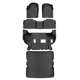 SMARTLINER Custom Fit All Weather Protection Black 3 Row Floor Liners & Cargo Liner behind the 2nd Row Seats Compatible With 2019-2024 Infiniti QX80 (SA0504/B0504/C0504/D0242)