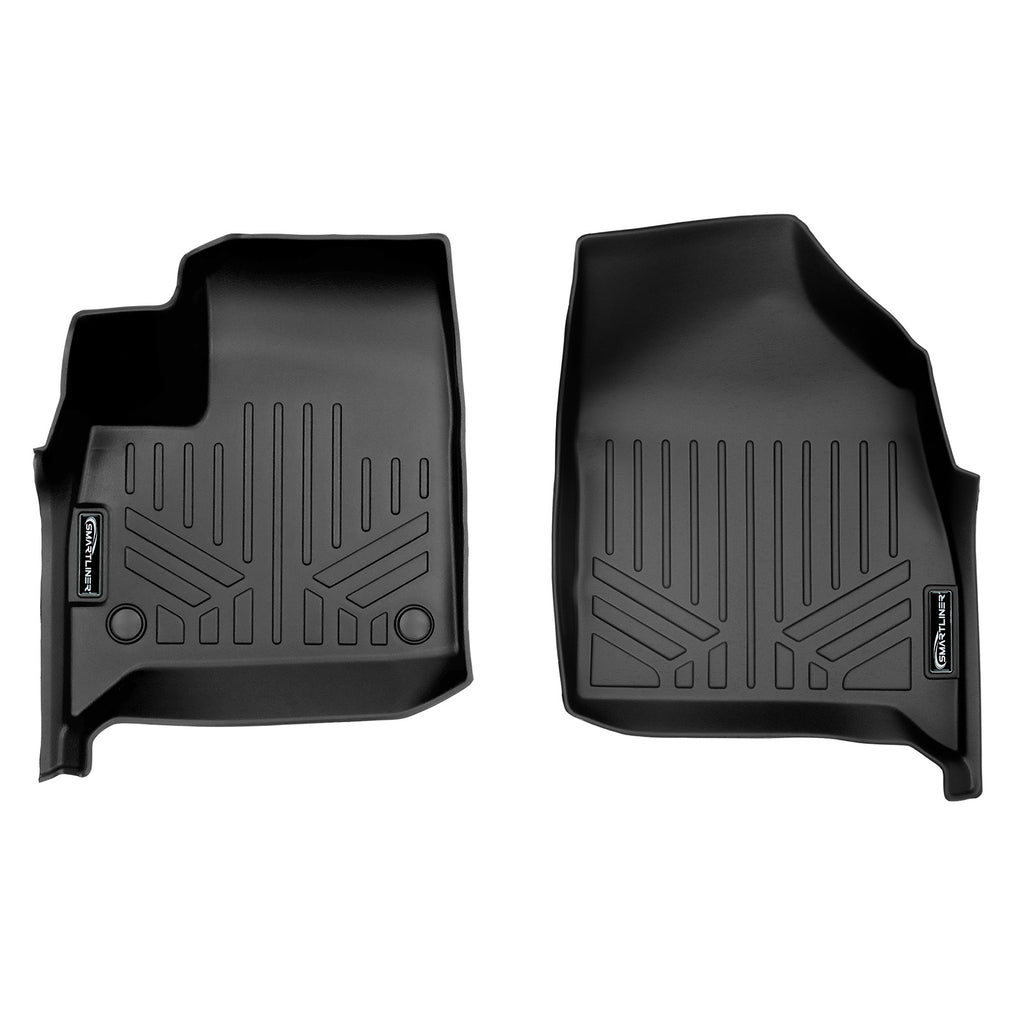 SMARTLINER Custom Fit All Weather Protection Black 1st Row Liners Compatible With 2018-2024 Buick Enclave (SA0345)