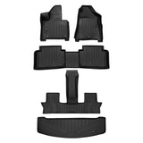 SMARTLINER Custom Fit All Weather Protection Black 3 Row Floor Liners & Cargo Liner behind the 3rd Row Seats Compatible With 2024-2025 Hyundai Santa Fe (SA0742/B0742/C0742/E0742)