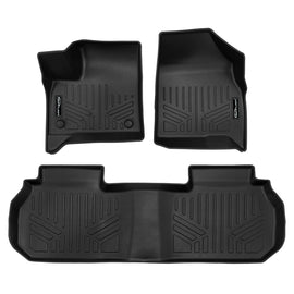 SMARTLINER Custom Fit All Weather Floor Mats 2 Row Liner Set Black Compatible with 2024-2025 Chevrolet Traverse (SA0757/B0757)