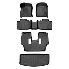 Load image into Gallery viewer, SMARTLINER Floor Mats 3 Rows and Cargo Liner Behind 3rd Row Set Black Compatible With 2016-2022 Dodge Durango with 2nd Row Bucket Seats (SA0315/B0071/C0233/E0113)