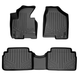 SMARTLINER Custom Fit Floor Mats 2 Row Liner Set Black Compatible With 2011-2013 Kia Sportage / 2010-2013 Hyundai Tucson (SA0056/B0056)