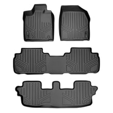 Load image into Gallery viewer, SMARTLINER Custom Fit Floor Mats 3 Row Liner Set Black Compatible With 2008-2013 Toyota Highlander Hybrid Only (SA0037/B0037/C0037)