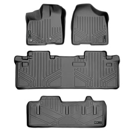 SMARTLINER Floor Mats 2 Rows and Cargo Liner Behind 3rd Row Compatible With 2013-2020 Sienna 8 Passenger with Power Folding 3rd Row Seats (SA2128/B2083/E2229)