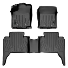 Load image into Gallery viewer, SMARTLINER Custom Fit Floor Mats 2 Row Liner Set Black Compatible With 2018-2021 Toyota Tacoma Double Cab (SA0354/B0207)