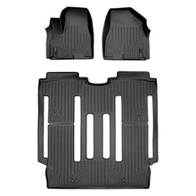 Load image into Gallery viewer, SMARTLINER Custom Fit Floor Mats 2 Row Liner Set Black Compatible With 2015-2021 Kia Sedona 8 Passenger Model Only (SA0203/B0203)