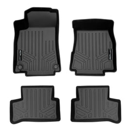 SMARTLINER All Weather Custom Fit 2 Row Black Floor Mat Liner Set Compatible With 2021 Mercedes-Benz GLA-Class (SA0533/B0533)