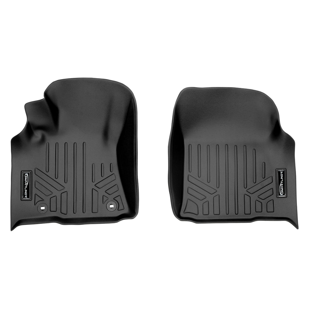 SMARTLINER Custom Fit Floor Mats 1st Row Liner Set Black Compatible With 2015-2018 Hilux REVO (SA0174)