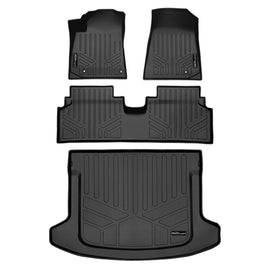 SMARTLINER All Weather Custom Fit Black 2 Row Floor Mats and Cargo Liner Set Compatible With 2023-2024 Kia Niro EV (SA0670/B0670/D0652)