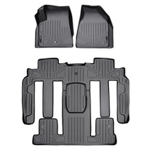 Load image into Gallery viewer, SMARTLINER Custom Fit Floor Mats 3 Row Liner Set Grey Compatible With Enclave / Acadia / Outlook with 2nd Row Bucket Seats (SA2043/B2326)