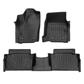 SMARTLINER Custom Fit All Weather Protection Black 2 Row Floor Liners Compatible With 2024-2025 Toyota Tacoma (SA0743/B0743)