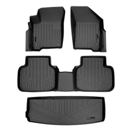 SMARTLINER Custom Fit All Weather Protection Black 2 Row Floor Liners & Cargo Liner behind the 3rd Row Seats Compatible With 2010-2020 Dodge Journey (SA0198/B0198/E0198)