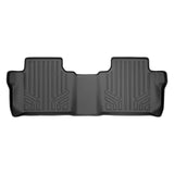 SMARTLINER Custom Fit Floor Mats 2nd Row Liner Black Compatible With 2017-2021 GMC Acadia with 2nd Row Bench Seat (SB0248)