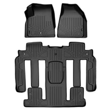 Load image into Gallery viewer, SMARTLINER Custom Floor Mats 3 Rows and Cargo Liner Behind 2nd Row Set Black Compatible With Traverse / Enclave with 2nd Row Bucket Seats (SA0043/B0044-P/D0043)