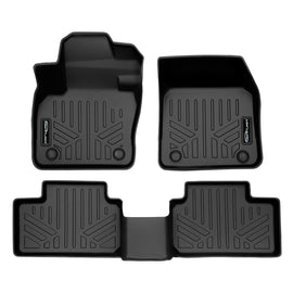 SMARTLINER Custom Fit All Weather 2 Row Black Floor Mat Liner Set Compatible With 2019-2022 Volvo XC40 (SA0588/B0588)