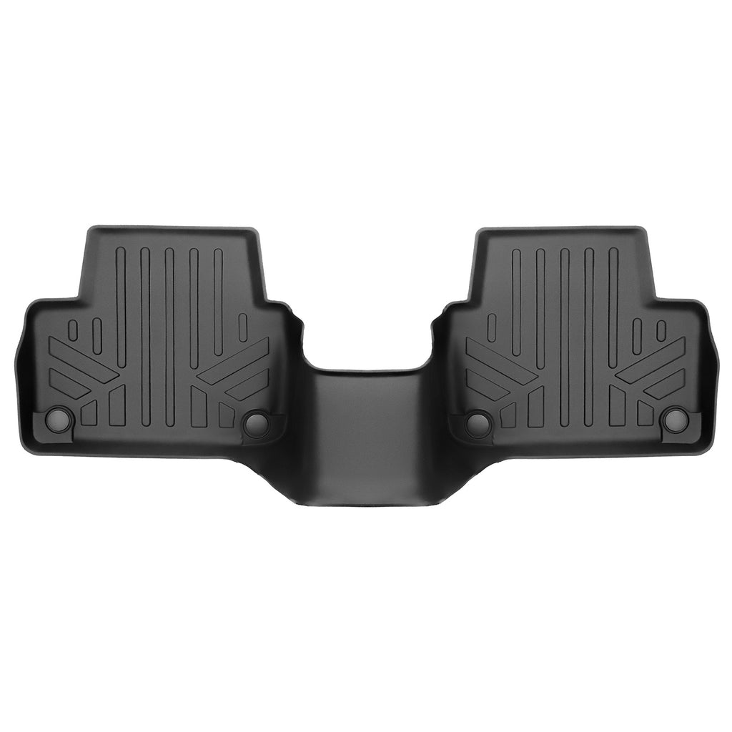 SMARTLINER All Weather Protection Custom Fit Black 2nd Row Floor Mat Liner Set Compatible With 2019-2023 Volvo S60 (SB0661-R)