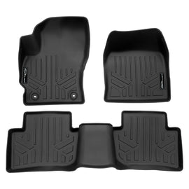 SMARTLINER Custom Fit All Weather 2 Row Black Floor Mat Liner Set Compatible With 2022-2023 Toyota Corolla Cross (SA0732/B0732)