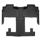 SMARTLINER 2nd & 3rd Floor Mat Liner Compatible With 2021-2023 Chevrolet Tahoe/ GMC Yukon w/ 2nd Row Bucket Seats (SB0524)