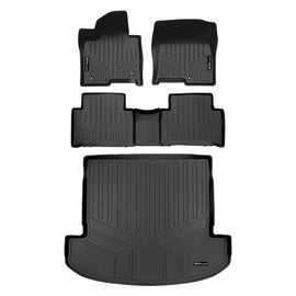 SMARTLINER Custom Fit 2 Row Floor Mats & Cargo Liner Behind 2nd Row Set Compatible With 2021-2023 Kia Sorento Hybrid (SA0608/B0608/D0547)