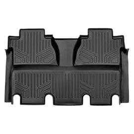 SMARTLINER Custom Fit Floor Mats 2nd Row Liner Black Compatible With 2014-2021 Toyota Tundra CrewMax with Coverage Under the 2nd Row Seat (SB0155)