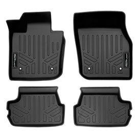 SMARTLINER Custom Fit All Weather 2 Row Black Floor Mat Liner Set Compatible With 2022-2023 Mini Cooper SE (SA0594/B0594)