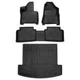 SMARTLINER Custom Fit All Weather Protection Black 2 Row Floor Liners & Cargo Liner behind the 2nd Row Seats Compatible With 2024-2025 Hyundai Santa Fe (SA0742/B0742/D0742)
