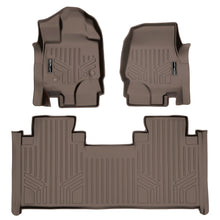 Load image into Gallery viewer, SMARTLINER Custom Fit Floor Mats 2 Row Liner Set Tan Compatible With 2015-2022 Ford F-150 SuperCab with 1st Row Bench Seats (SA1167/B1199)