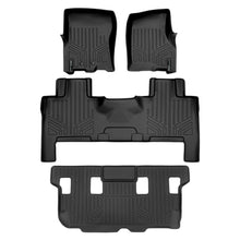 Load image into Gallery viewer, SMARTLINER Custom Floor Mats 3 Row Liner Set Black Compatible With 2011-2017 Expedition / Navigator with 2nd Row Bench Seat or Console (SA0183/B0183/C0183)