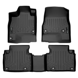 SMARTLINER Custom Fit All Weather Protection Black 2 Row Floor Liners Compatible With 2018-2021 Honda Clarity (SA0404/B0404)