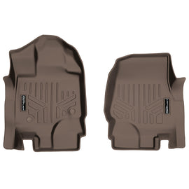 SMARTLINER Custom Fit 1st Row Tan Floor Mat Liner Set Compatible With 2022-2023 Ford F-150 Lightning (SA1167-R)