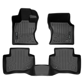 SMARTLINER Custom Fit All Weather Black 2 Row Floor Mat Liner Set Compatible With 2021-2023 Land/ Range Rover Velar (SA0662/B0662)