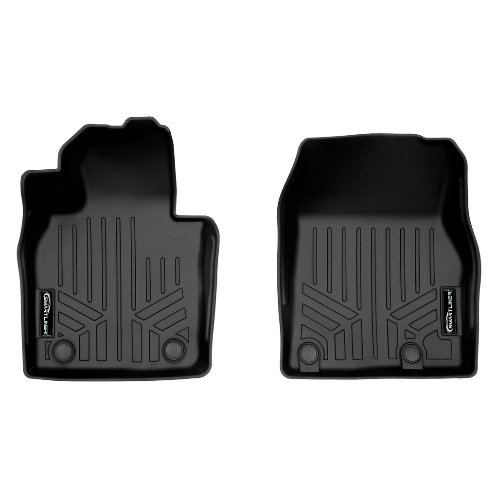 SMARTLINER All Weather Custom Fit Floor Mats 1st Row Liner Set Black Compatible With 2023 Mazda CX-50 (SA0622)