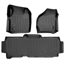 Load image into Gallery viewer, SMARTLINER Custom Fit Floor Mats 2 Row Liner Set Black Compatible With 2008-2010 Ford F-250 / F-350 Super Duty SuperCab (SA0177/B0297)