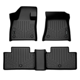 SMARTLINER Custom Fit All Weather 2 Row Black Floor Mat Liner Set Compatible With 2022-2023 Infiniti QX55/2019-2020 Infiniti QX50 (SA0587/B0587)
