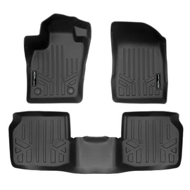 SMARTLINER All Weather Protection Custom Fit Black 2 Row Floor Mat Liner Set Compatible With 2023-2025 Dodge Hornet GT/ GT Plus & R/T Plug-In Hybrid (SA0705/B0705)