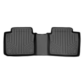 SMARTLINER Custom Fit Floor Mats 2nd Row Liner Black Compatible With 2014-2019 Toyota Corolla (SB0147)