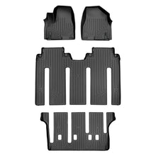 Load image into Gallery viewer, SMARTLINER Custom Fit Floor Mats 3 Row Liner Set Black Compatible With 2015-2021 Kia Sedona 7 Passenger Model Only (SA0203/B0239/C0239)