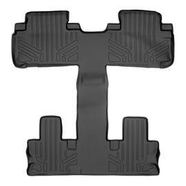 SMARTLINER Custom Floor Mats 2nd and 3rd Row Liner Black Compatible With 2014-2019 Toyota Highlander with Bucket Seats (SB0201)