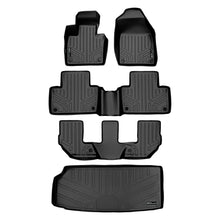 Load image into Gallery viewer, SMARTLINER Floor Mats 3 Rows and Cargo Liner Behind 3rd Row Set Black Compatible With 2016-2023 Volvo XC90 - No Plug-in Hybrid Models (SA0223/B0223/C0223/E0223)