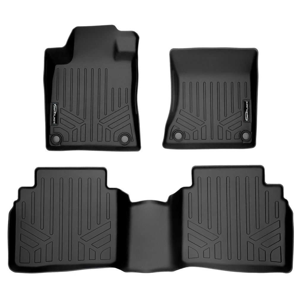 SMARTLINER Custom Fit All Weather Protection Black 2 Row Floor Liners Compatible With 2019-2025 Nissan Altima (SA0421/B0421)