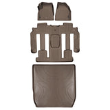 SMARTLINER Custom Floor Mats 3 Rows and Cargo Liner Behind 2nd Row Set Tan Compatible With Traverse / Enclave with 2nd Row Bucket Seats (SA1043/B1044/D1043)