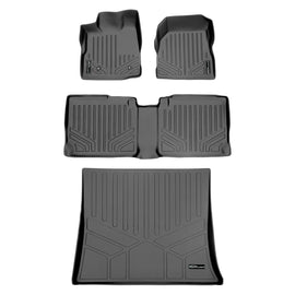 SMARTLINER Custom Fit Floor Mats 2 Rows and Cargo Liner Set Grey Compatible With 2010-2011 Equinox / Terrain (SA2070/B2070/D2070)