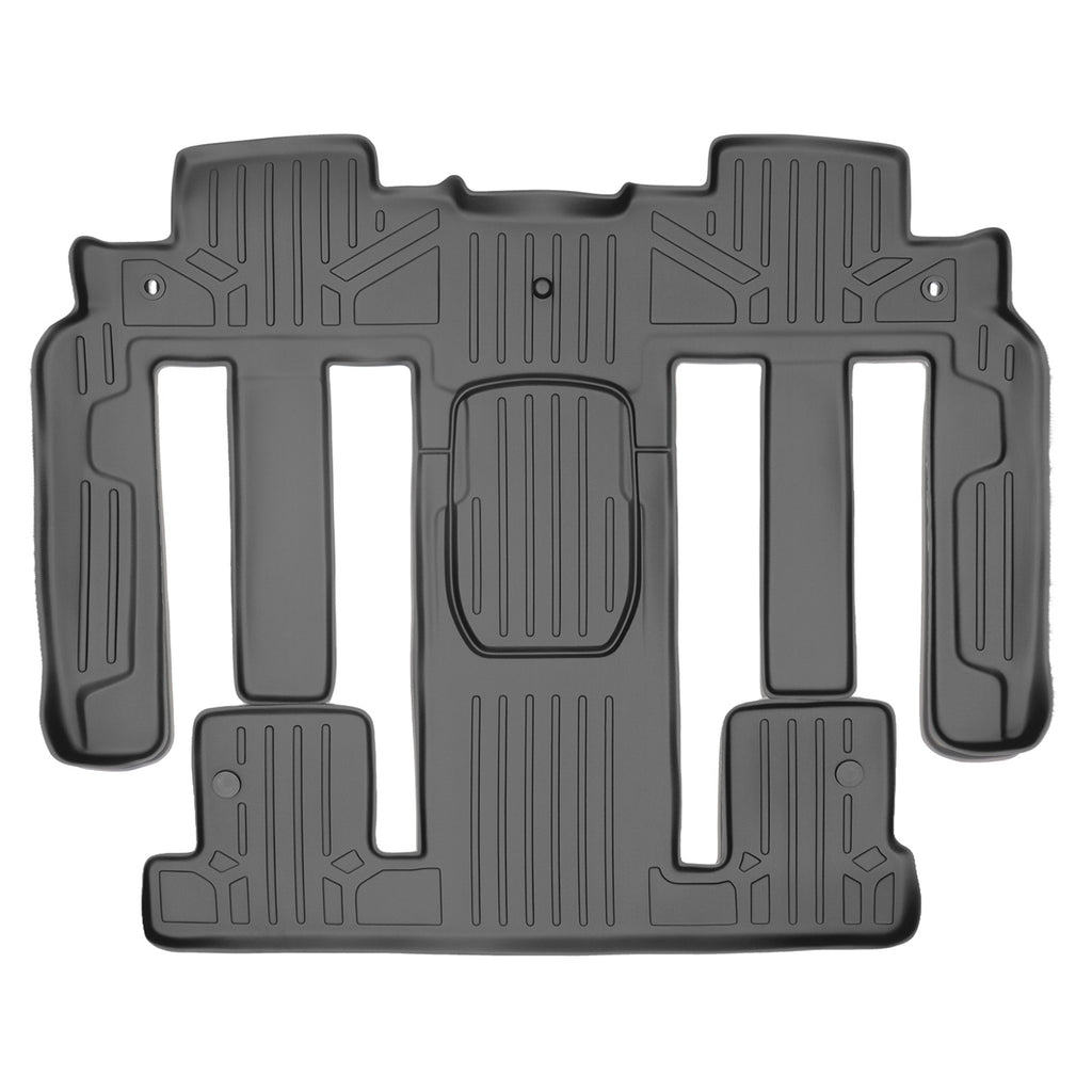 SMARTLINER Custom Floor Mats 2nd and 3rd Row Liner Grey Compatible With Traverse / Enclave / Acadia / Outlook (SB2044)