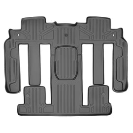 SMARTLINER Custom Floor Mats 2nd and 3rd Row Liner Grey Compatible With Traverse / Enclave / Acadia / Outlook (SB2044)