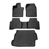 SMARTLINER Custom Fit All Weather Protection Black 2 Row Floor Liners & Cargo Liner behind the 2nd Row Seats Compatible With 2023-2025 Toyota Prius (SA0700/B0700/D0700)