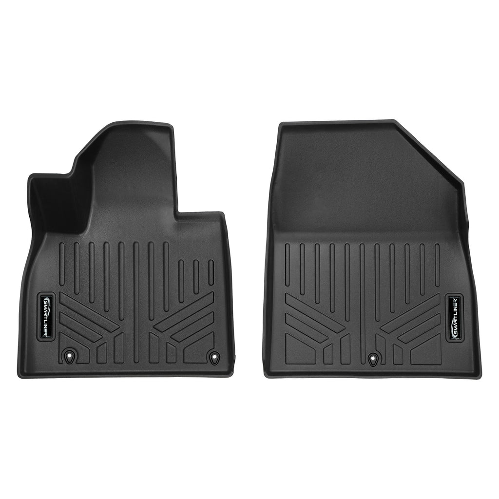 SMARTLINER All Weather Custom Fit Black 1st Row Floor Mat Liner Set Compatible With 2020-2023 Kia Telluride (SA0417)
