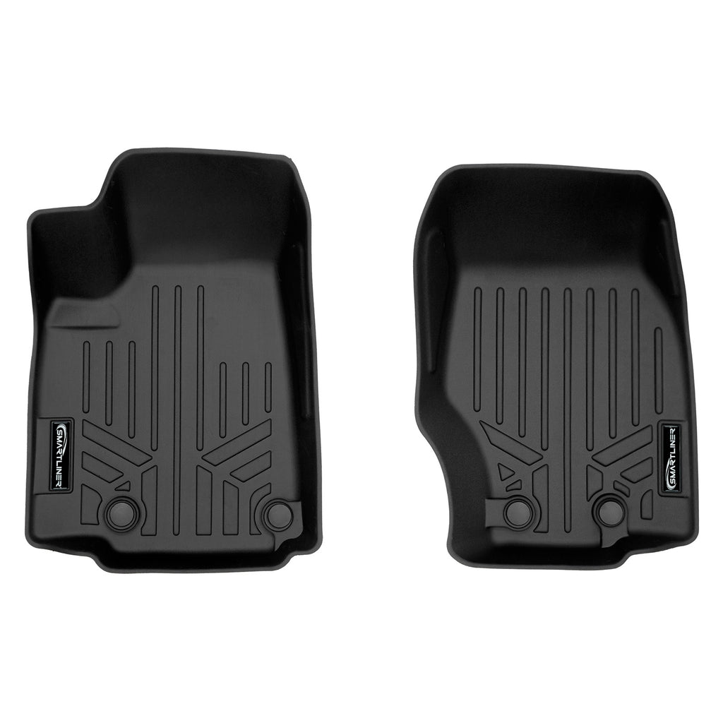 SMARTLINER All Weather Custom Fit Black 1st Row Floor Mat Liner Set Compatible With 2021+ Jeep Grand Cherokee (SA0568)
