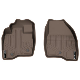 SMARTLINER Custom Fit Floor Mats 1st Row Liner Set Tan Compatible With 2017-2019 Ford Explorer (SA1245)