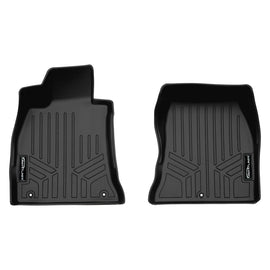 SMARTLINER Custom Fit All Weather 1st Row Black Floor Mat Liner Set Compatible With 2018-2023 Kia Stinger Models) (SA0554)